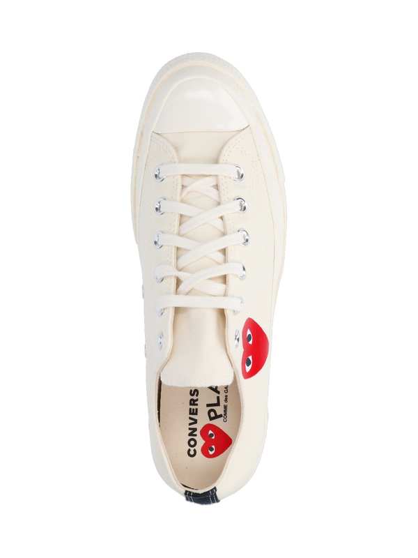 Comme des Garons PLAY Chuck 70 Low Sneakers - Cream