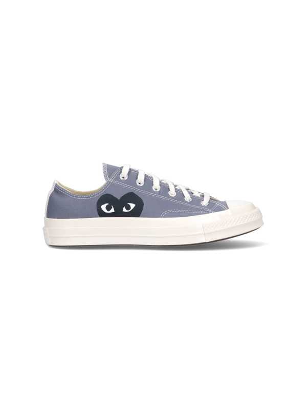 Comme des Garons PLAY Low Top Chuck Taylor Sneakers - Gray