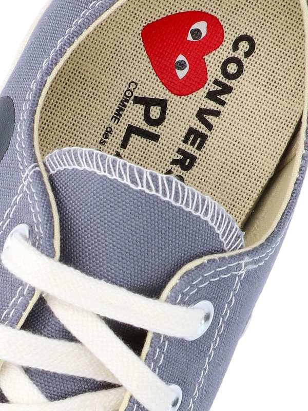 Comme des Garons PLAY Low Top Chuck Taylor Sneakers - Gray