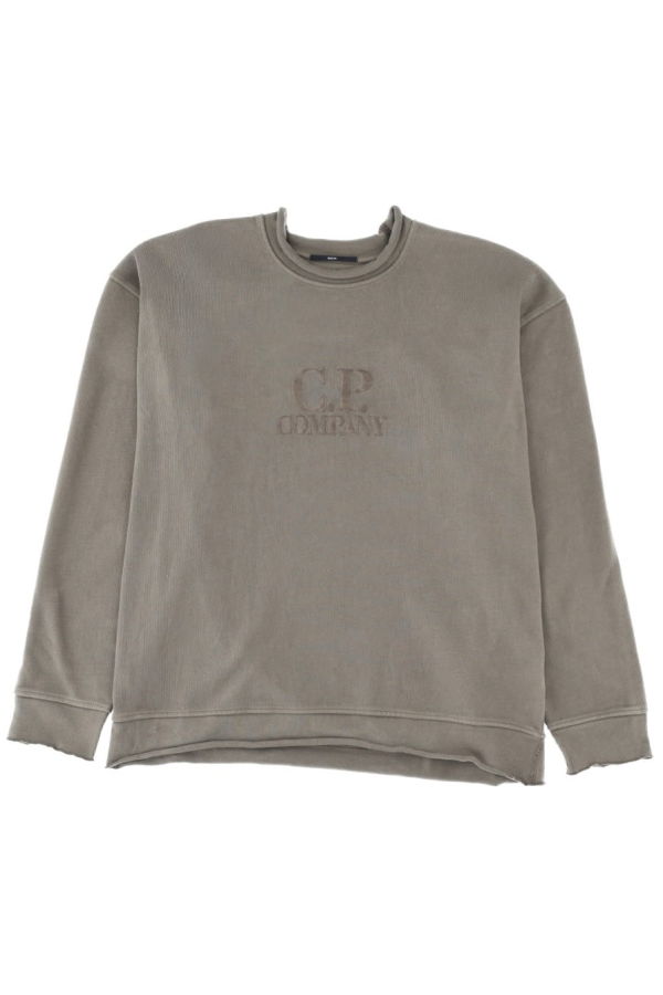 C.P. Company Sweatshirt With Embossed Logo Sweatshirt - Charcoal