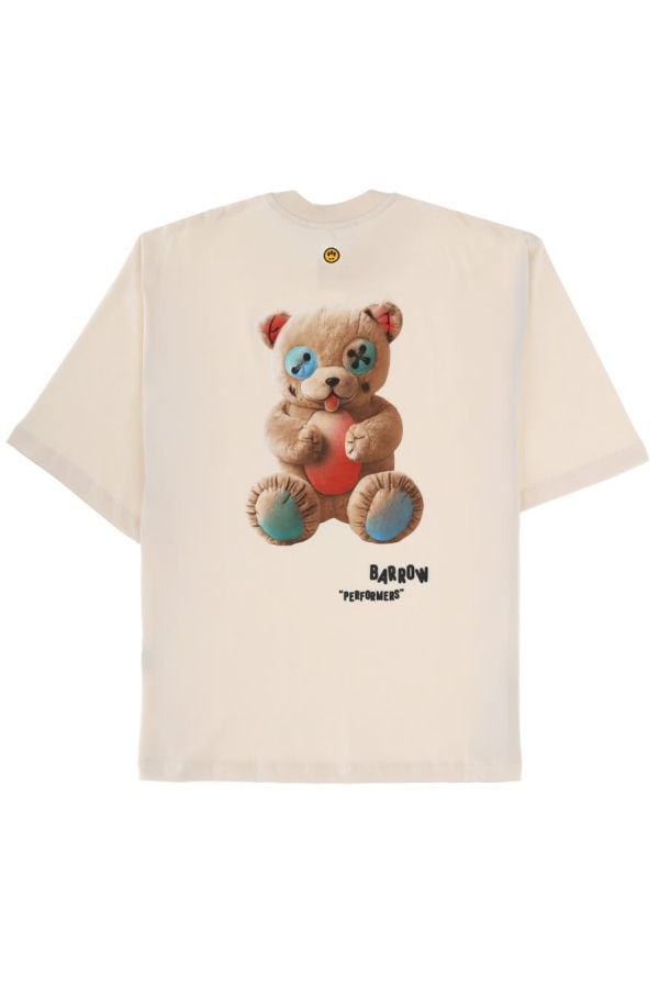 Barrow T-shirt With Print Tee - Powder