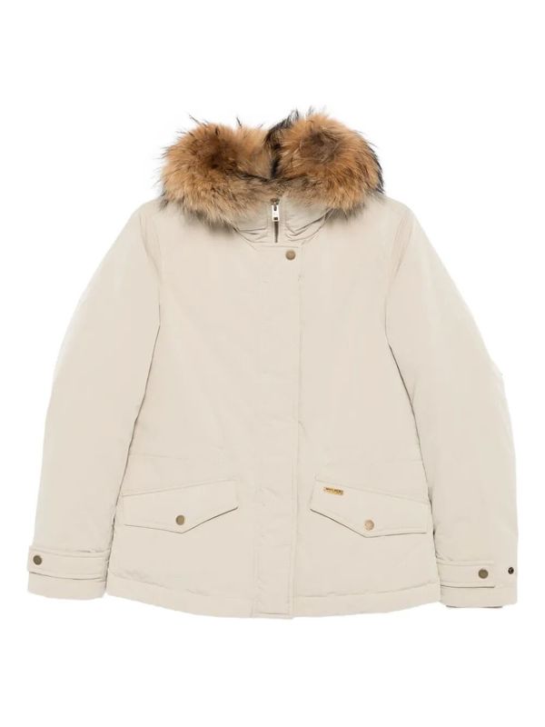 Woolrich Grace Fur Jacket - Beige