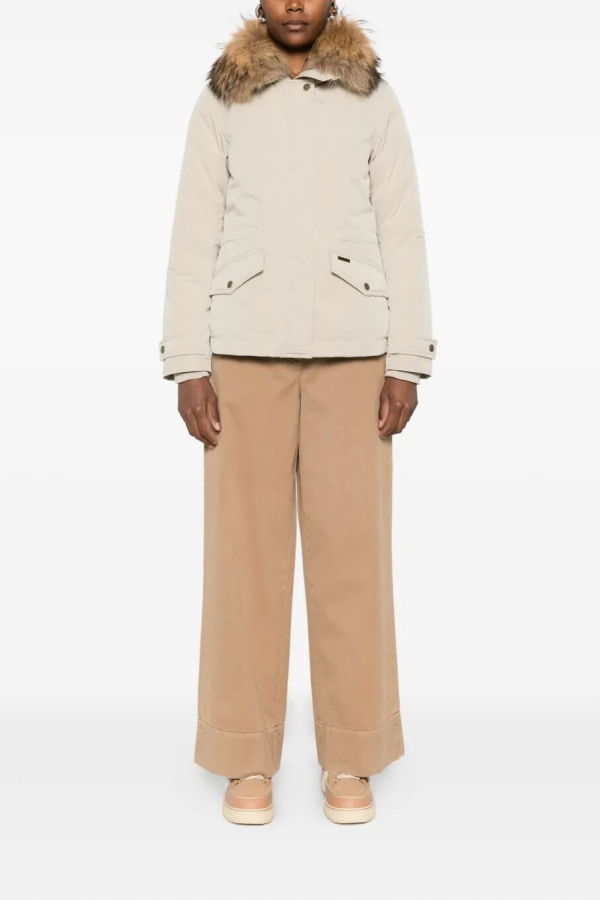 Woolrich Grace Fur Jacket - Beige