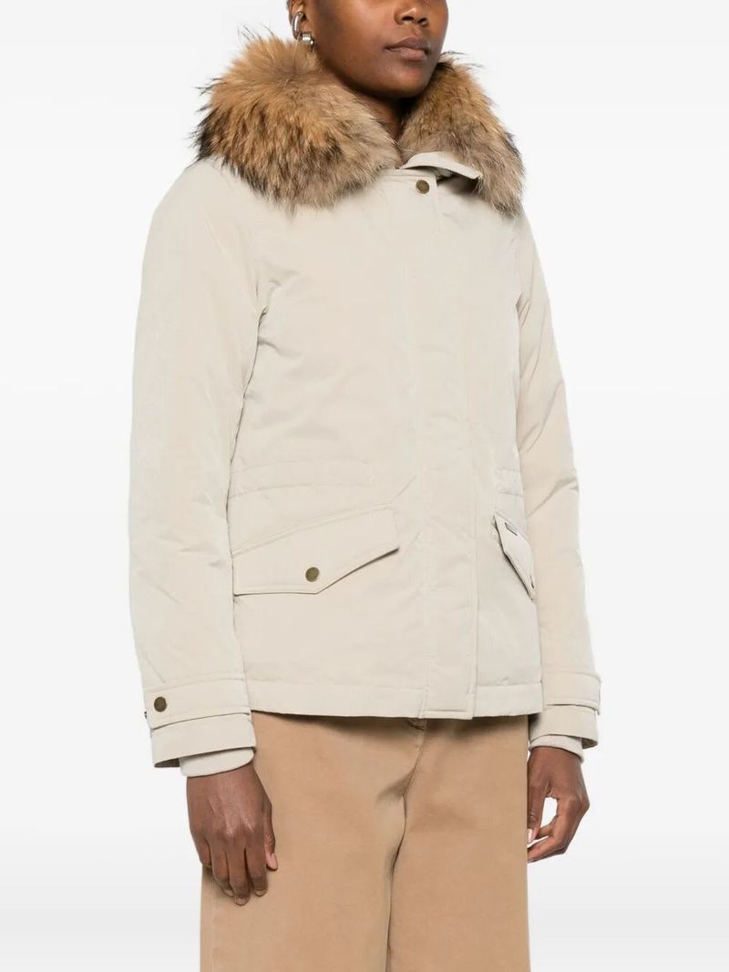 Woolrich Grace Fur Jacket - Beige