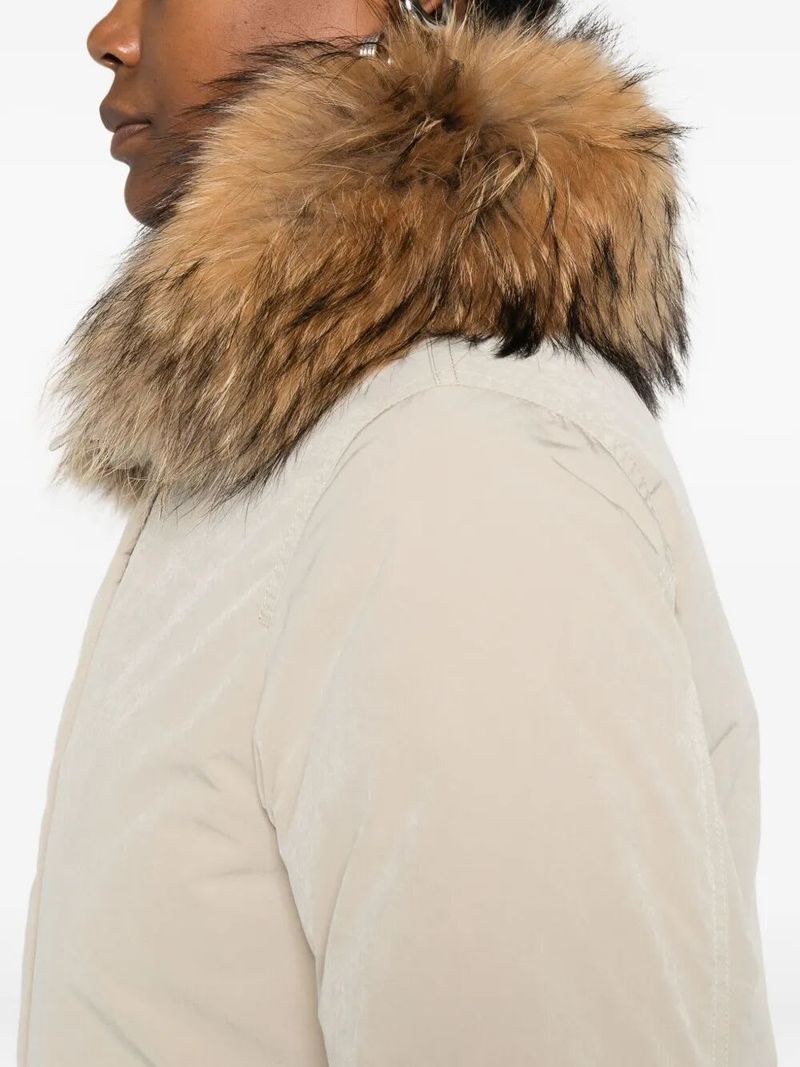 Woolrich Grace Fur Jacket - Beige