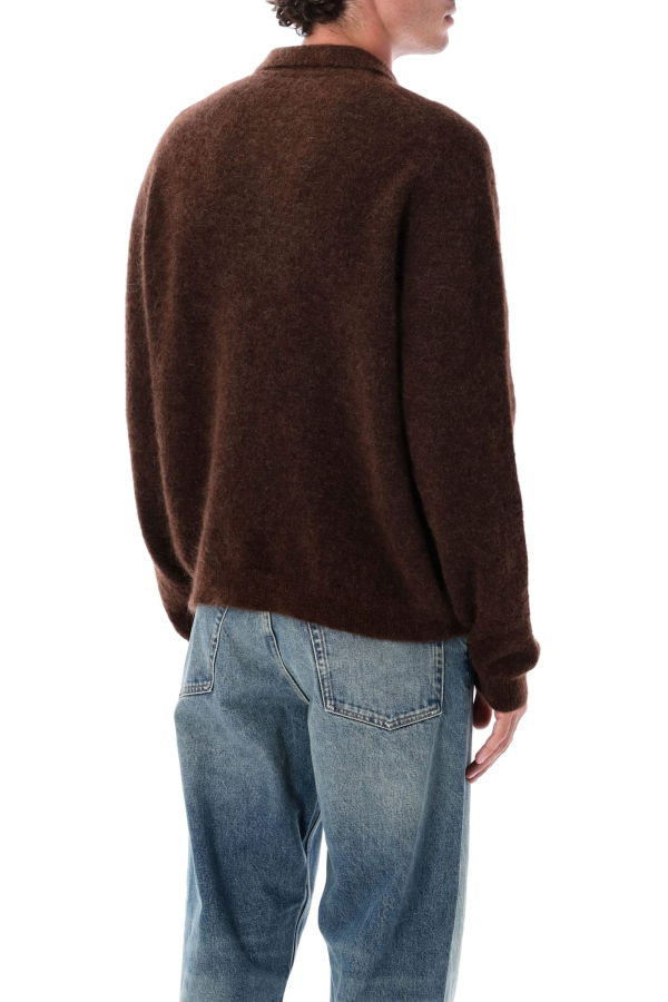 Sunflower Mohair Blend Polo Sweater - Brown