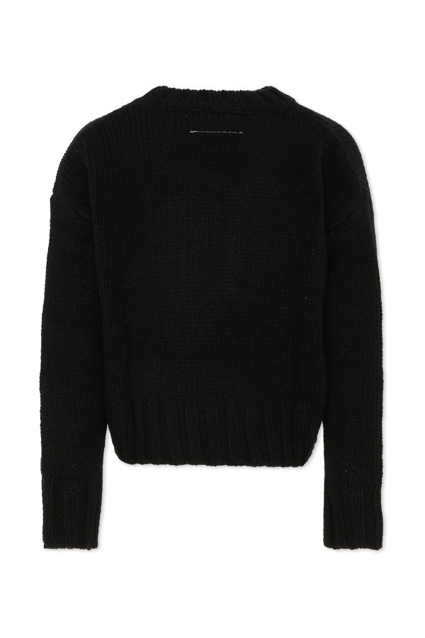 KIDS MM6 Maison Margiela Crop Sweater - Black