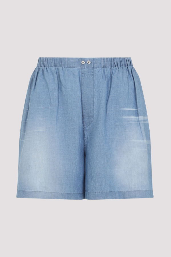 Acne Studios Denim Short With Elastic Cand Shorts - Auz Mid Blue