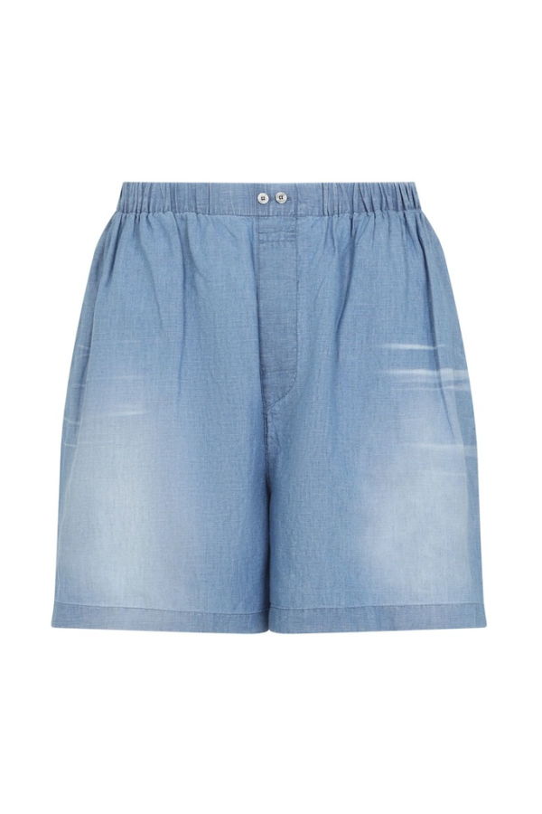 Acne Studios Denim Short With Elastic Cand Shorts - Auz Mid Blue