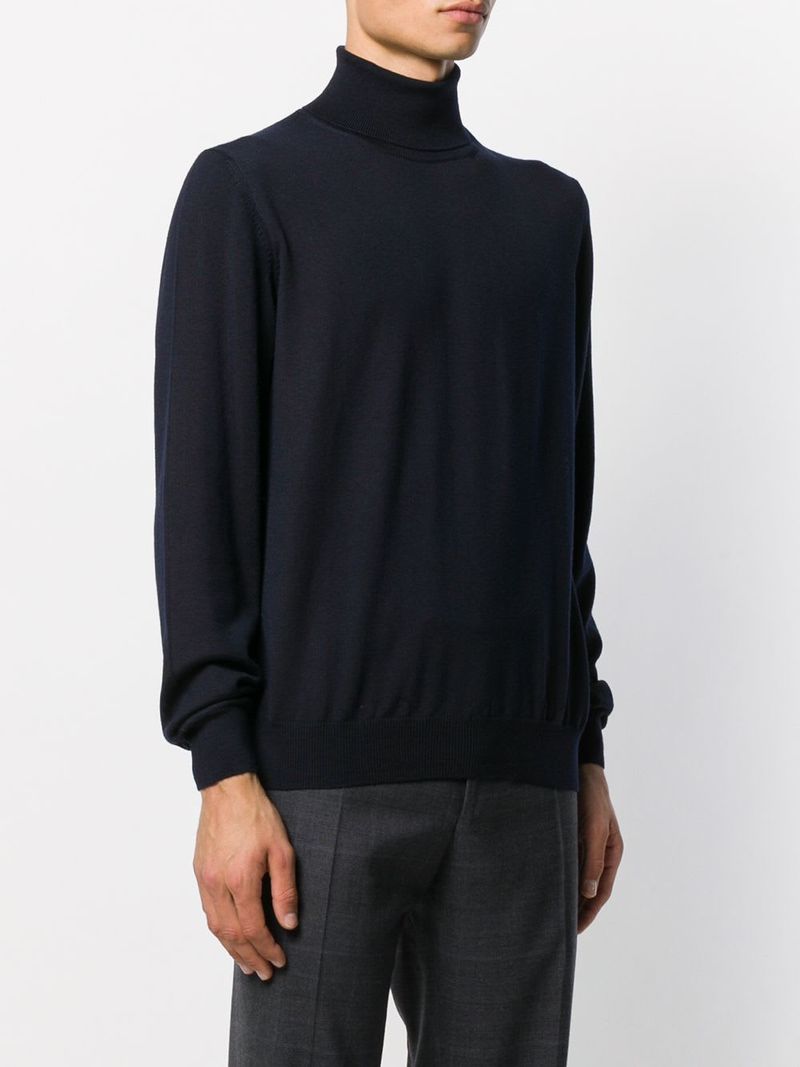 Barba Napoli Barba High-neck Dress - Blue