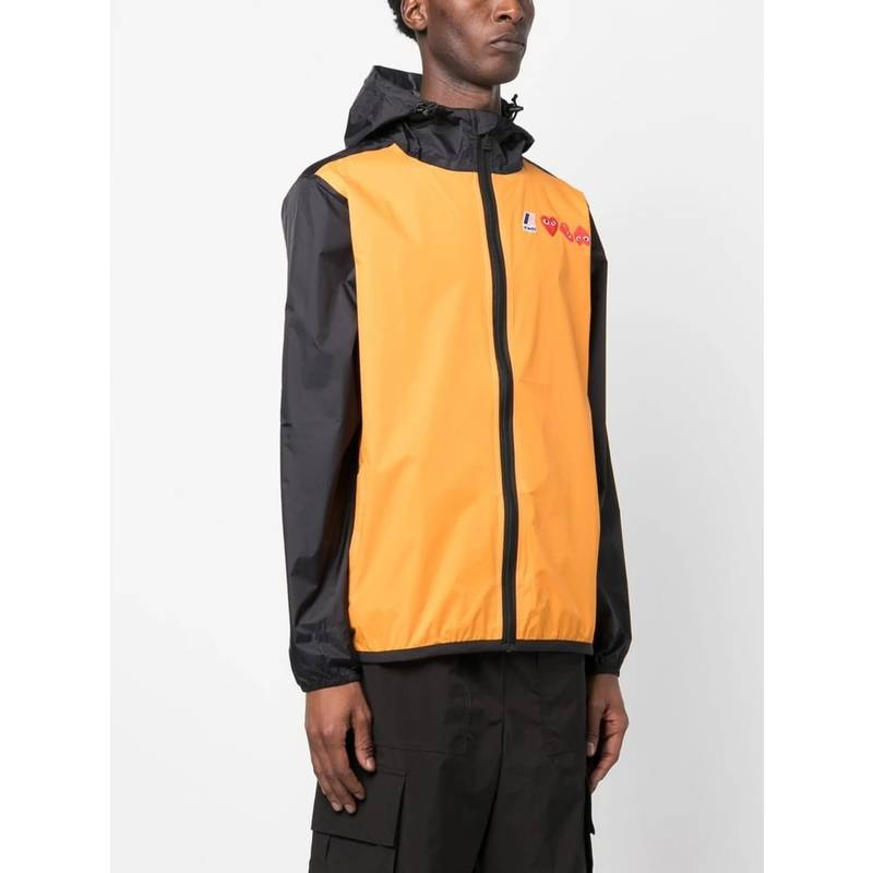Comme des Garons PLAY Outerwear Jacket - Black/Orange