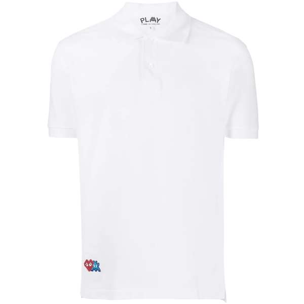 Comme des Garons PLAY Play Polo Shirt - White