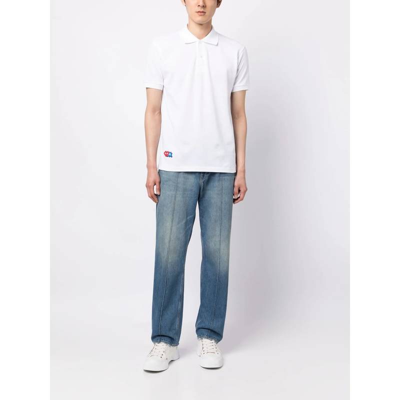 Comme des Garons PLAY Play Polo Shirt - White