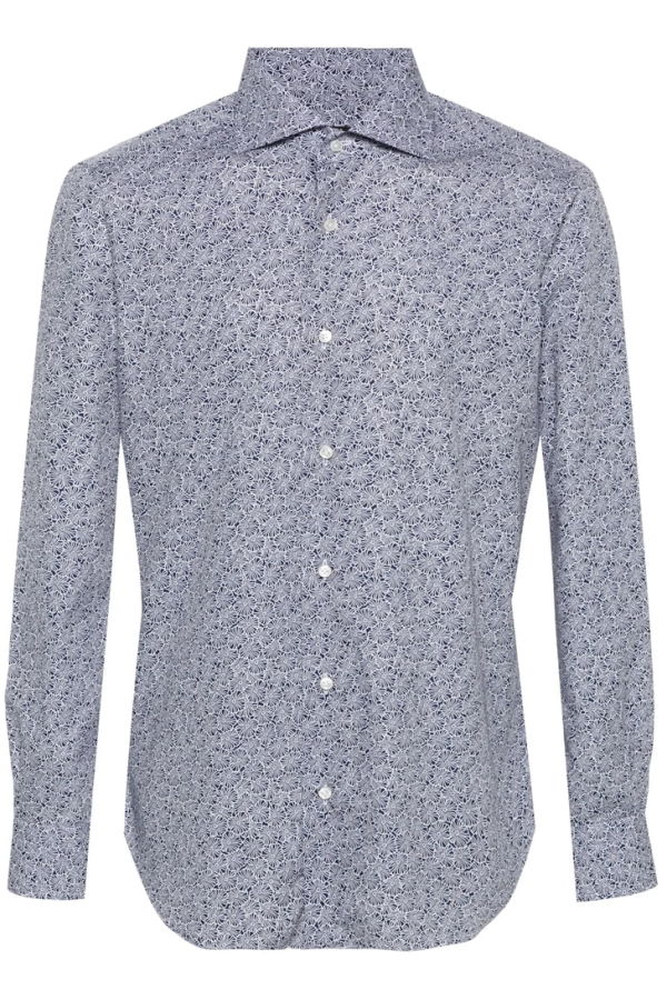 Barba Napoli Shirt - Navy Blue/White