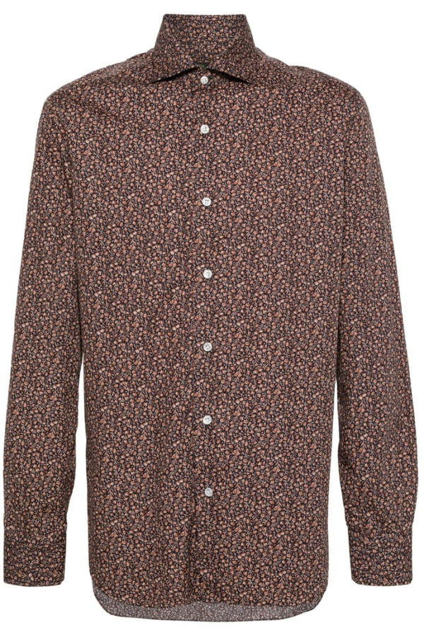 Barba Napoli Shirt - Blue/Brown