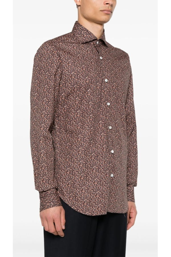 Barba Napoli Shirt - Blue/Brown