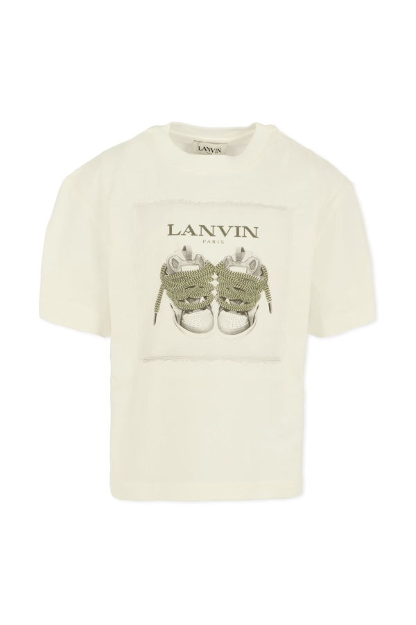 KIDS Lanvin Curb Basket T-Shirt - Ivory