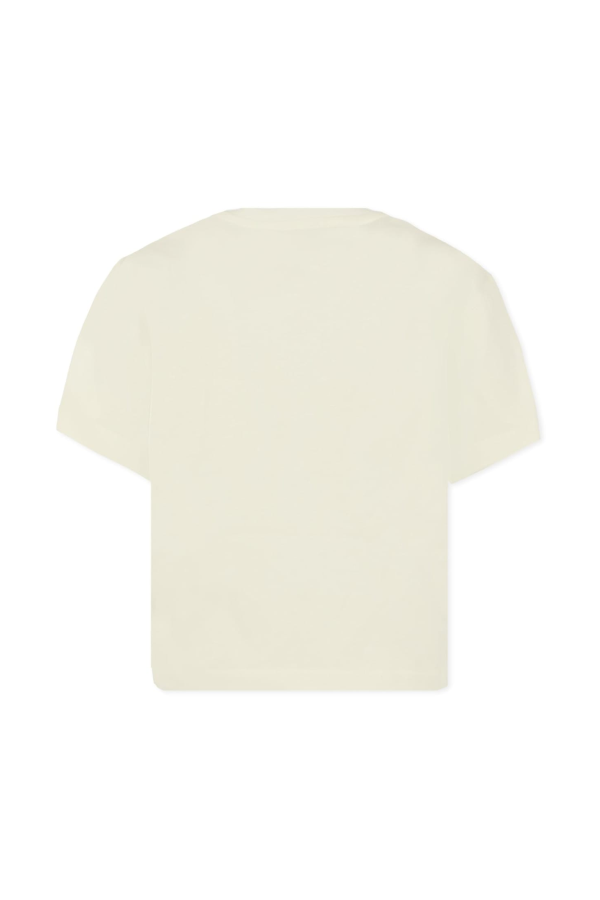 KIDS Lanvin Ivory T-Shirt With Leopard Print - Ivory