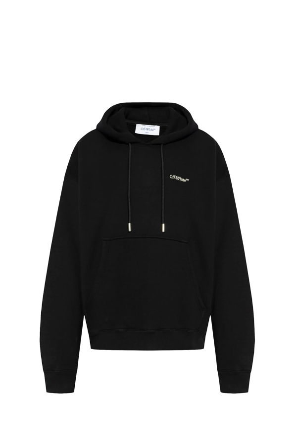 Off-White Logo Hooded Sweatshirt - Black