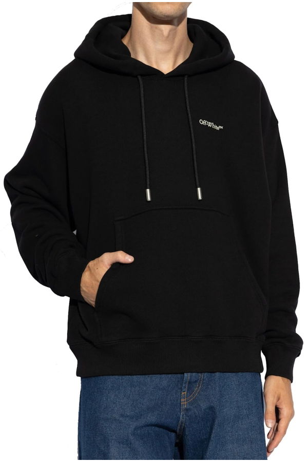 Off-White Logo Hooded Sweatshirt - Black