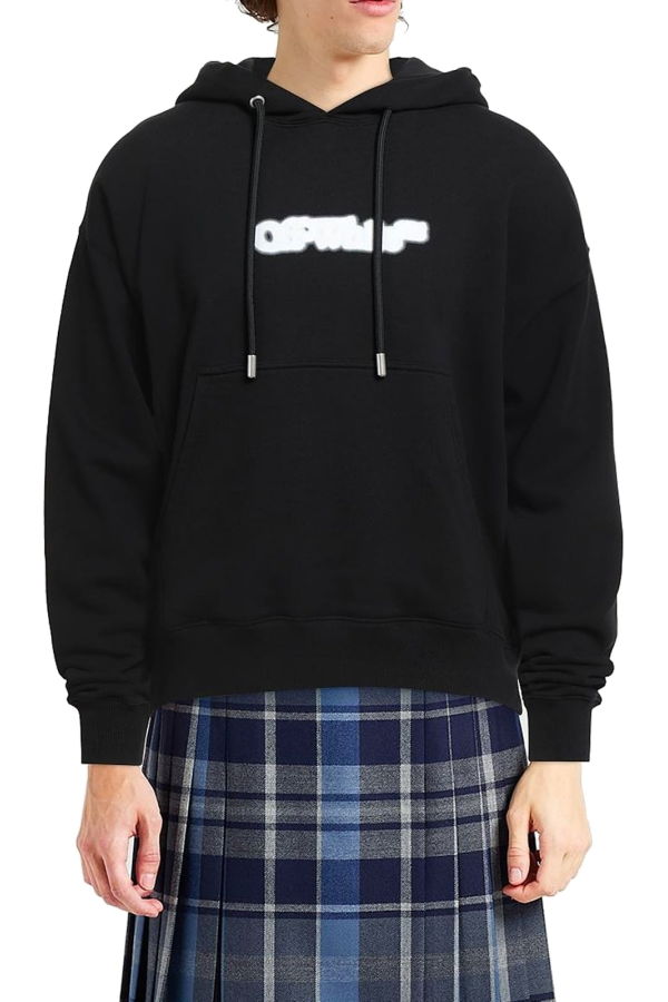 Off-White Hooded Logo Sweatshirt - Black