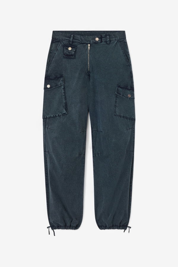 Ganni Washed Stretched Cotton Pants