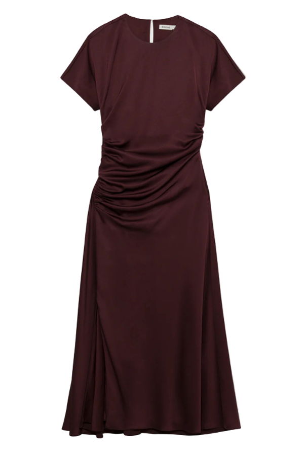 Jonathan Simkhai Marabella Draped Satin Midi Dress