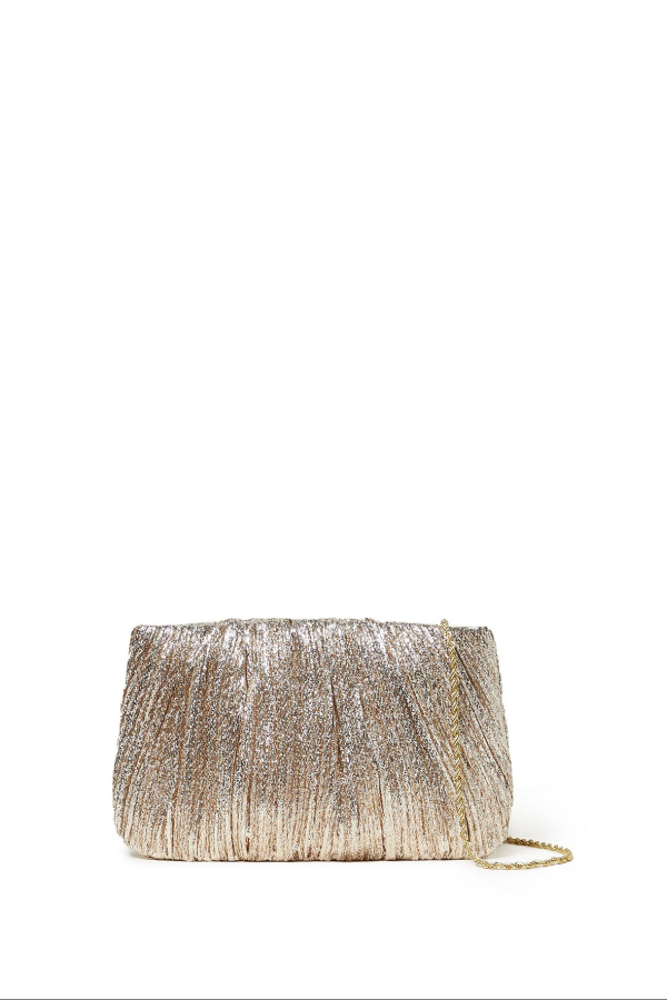 Loeffler Randall Brit Pleated Clutch - Champagne