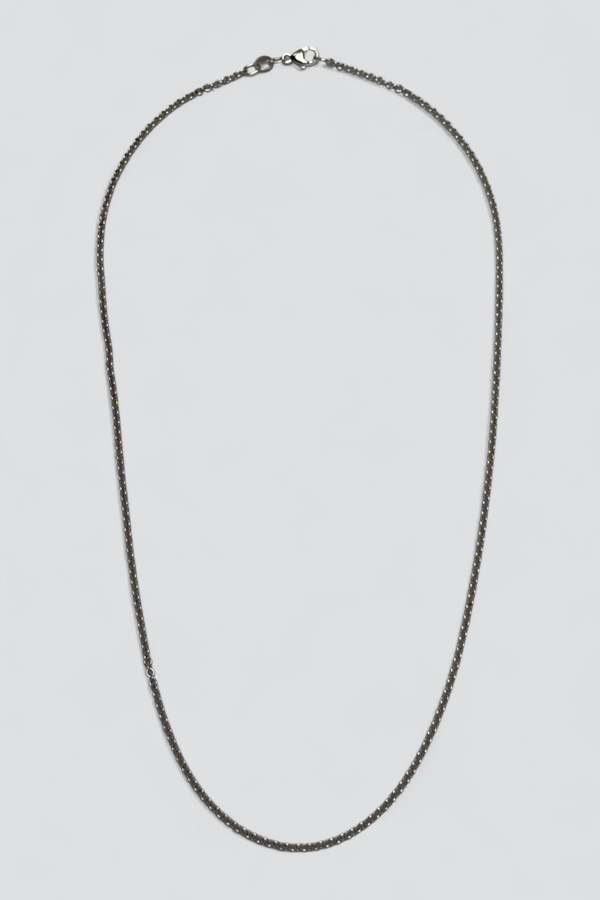 Vintage Tiny Cable Link Necklace - Sterling Silver