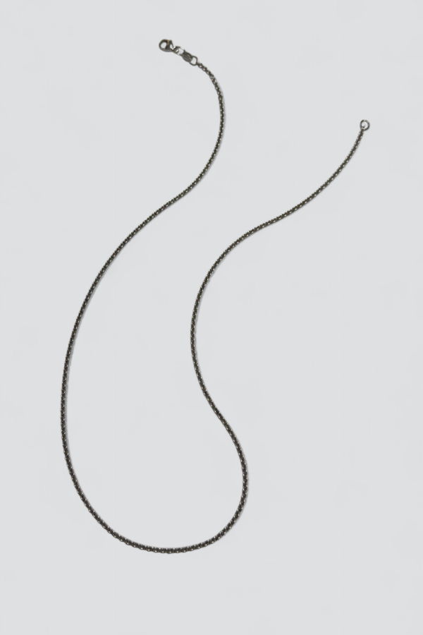 Vintage Tiny Cable Link Necklace - Sterling Silver