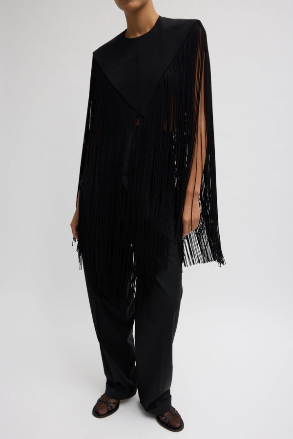 Tibi 4 Ply Silk Fringe Cape
