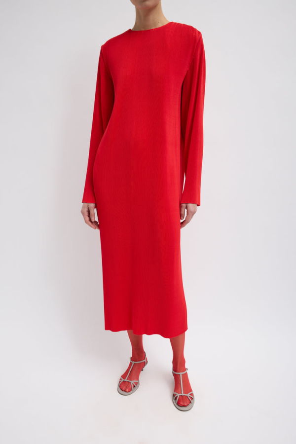 Tibi Pliss Midi Dress
