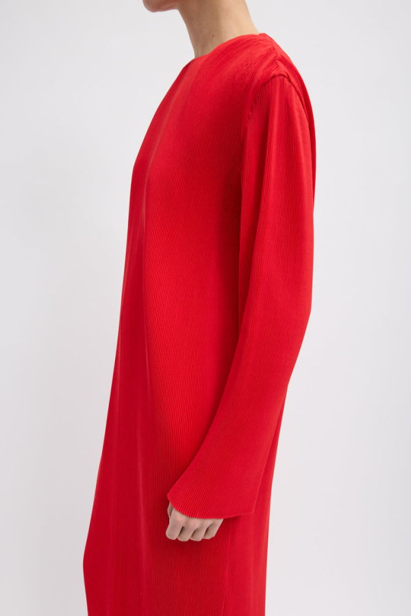 Tibi Pliss Midi Dress