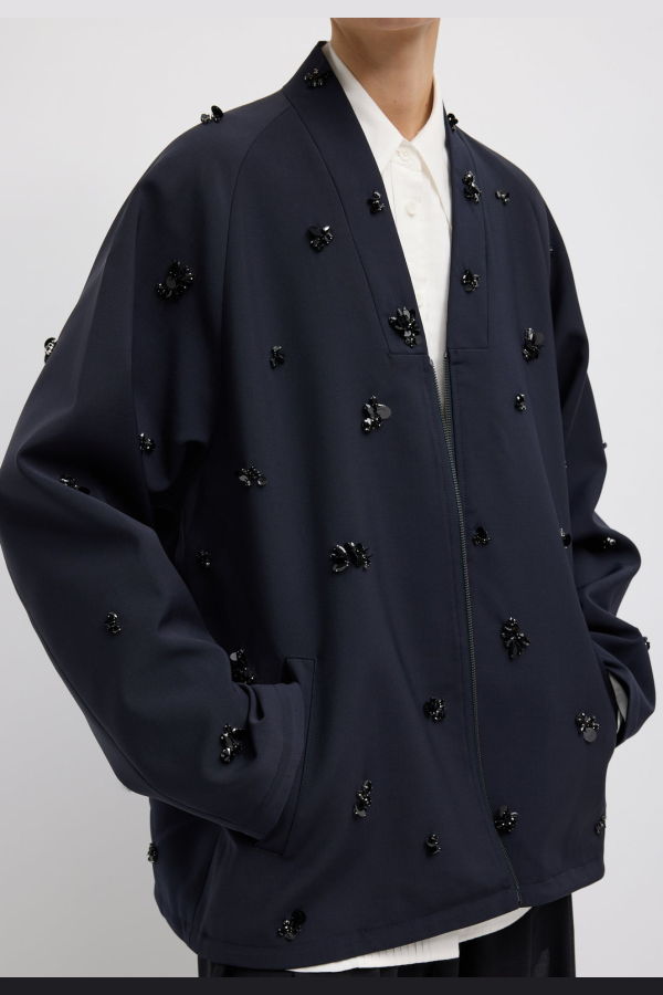 Tibi Tropical Wool Bomber