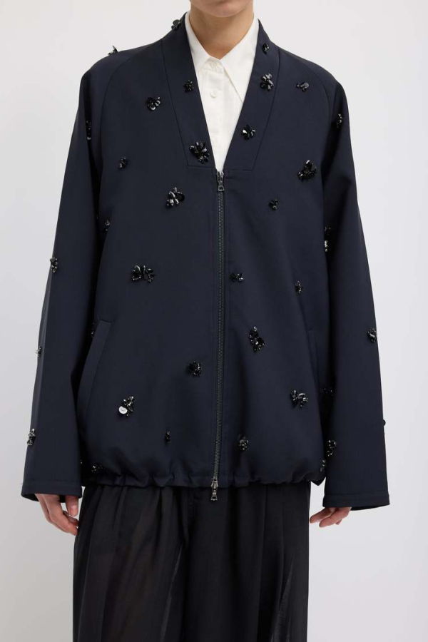 Tibi Tropical Wool Bomber