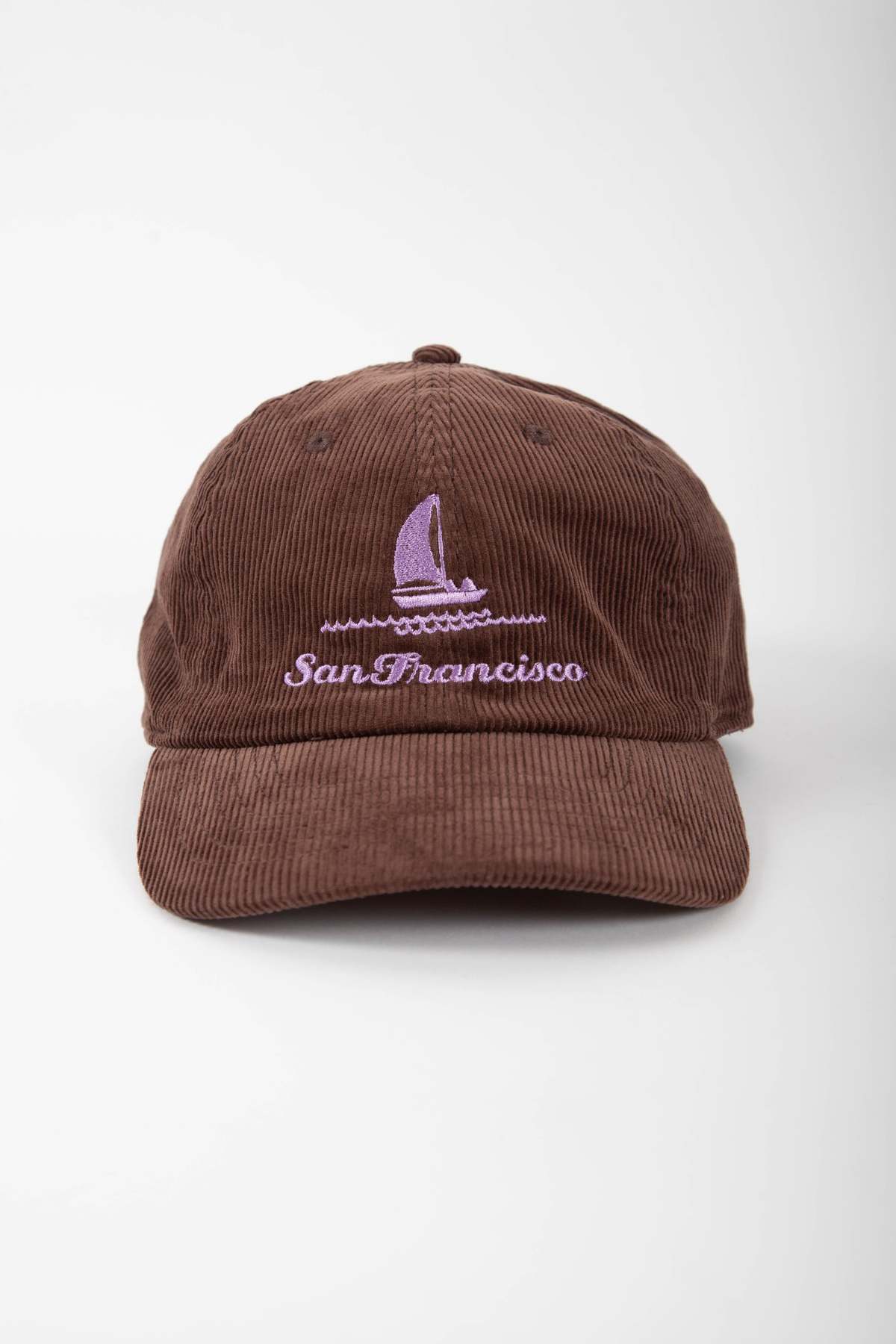 Gravel & Gold Sail Boat Corduroy Cap - Brown - Image 1 of 6