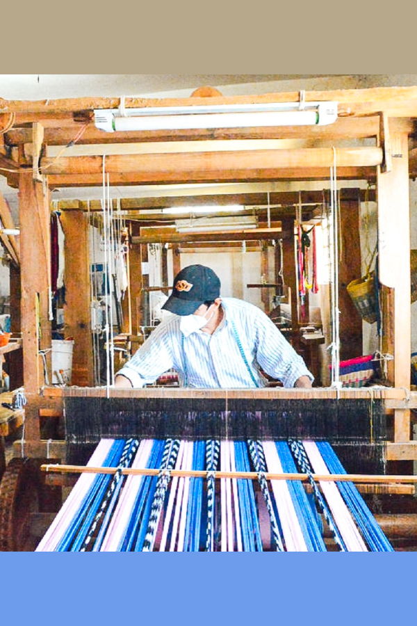 Archive New York Palm Ikat Runner - Blue/Pink