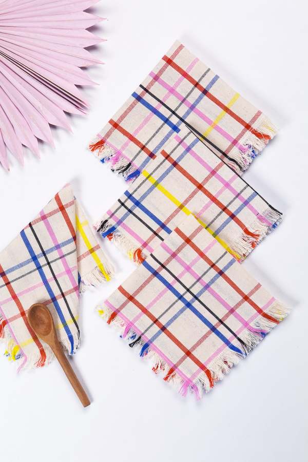 Archive New York Vera Party Napkin - Plaid