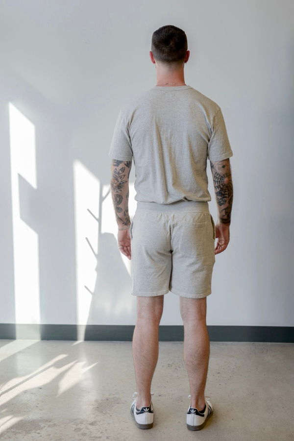 National Athletic Goods Gym Short Mock Twist Terry - Ash Grey