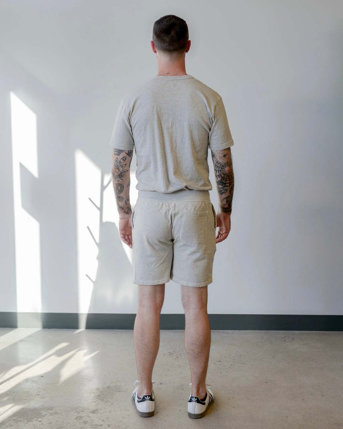 National Athletic Goods Gym Short Mock Twist Terry - Ash Grey - Image 2 of 7