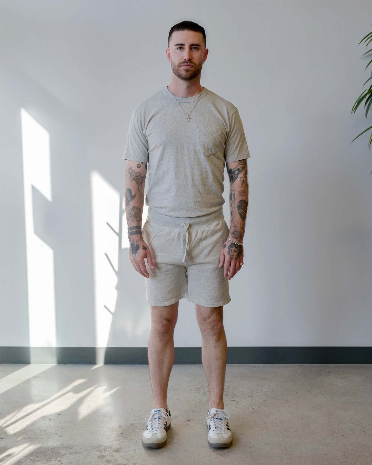 National Athletic Goods Gym Short Mock Twist Terry - Ash Grey - Image 3 of 7