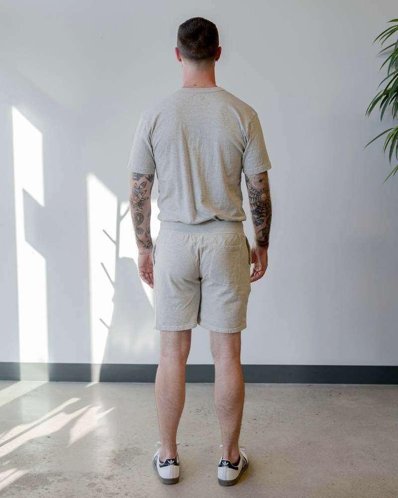 National Athletic Goods Gym Short Mock Twist Terry - Ash Grey