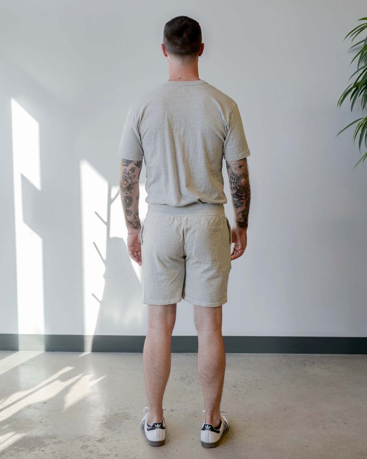 National Athletic Goods Gym Short Mock Twist Terry - Ash Grey - Image 4 of 7