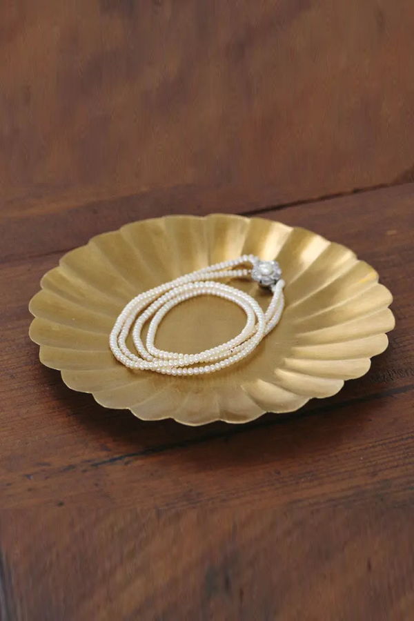 Fog Linen Work Brass Petal Plate - Medium