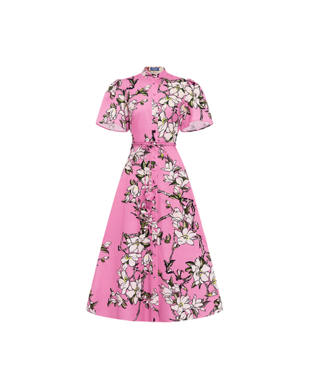 chinese dress ladies Aliyah Lace Butterfly Sleeve Midi Dress - Snow