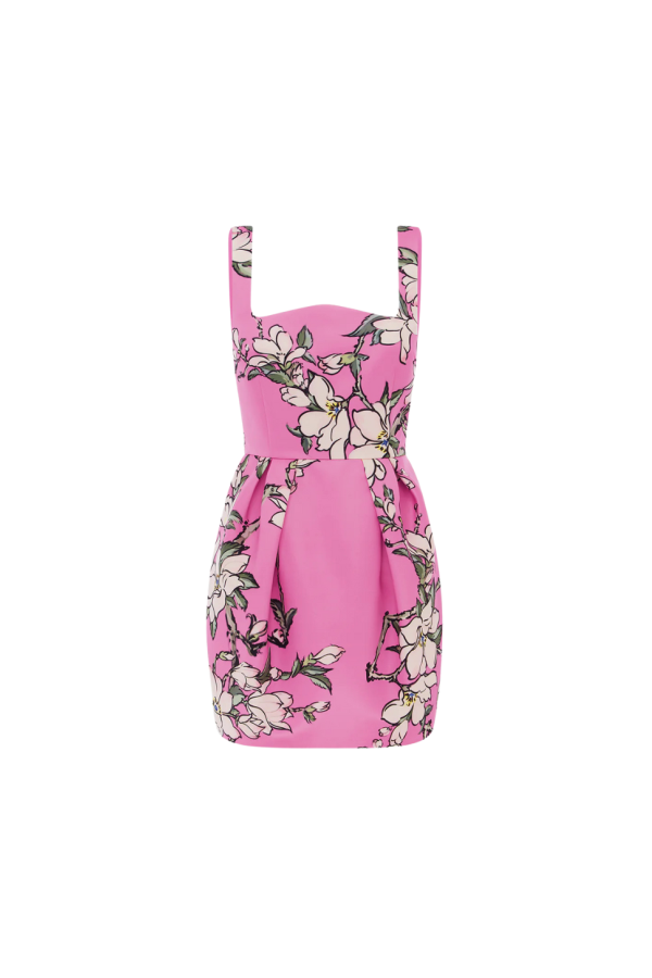 Leo Lin Piper Mini Dress - Pink Magnolia Print