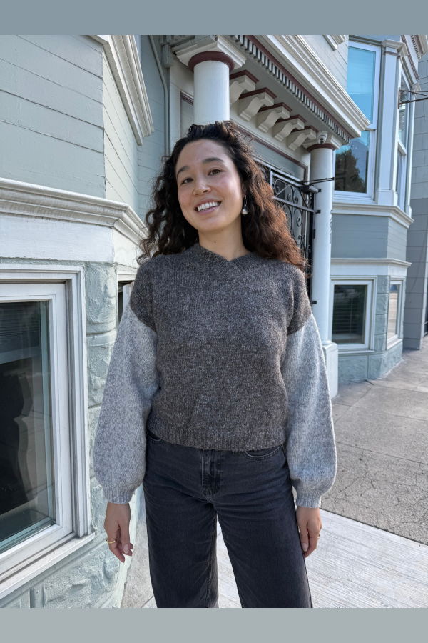 Happy French Gang Flix Sweater - Grey & Charcoal