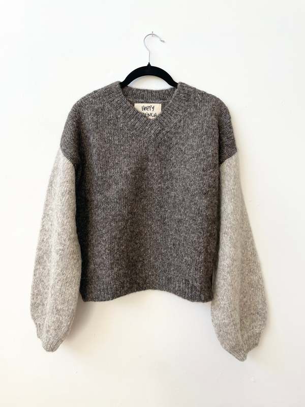 Happy French Gang Flix Sweater - Grey & Charcoal
