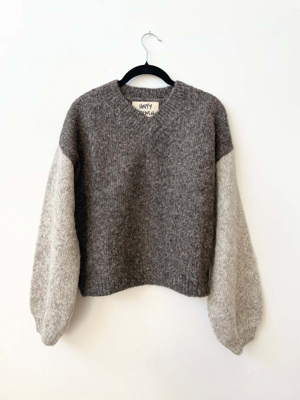 Happy French Gang Flix Sweater - Grey & Charcoal - Image 6 of 11