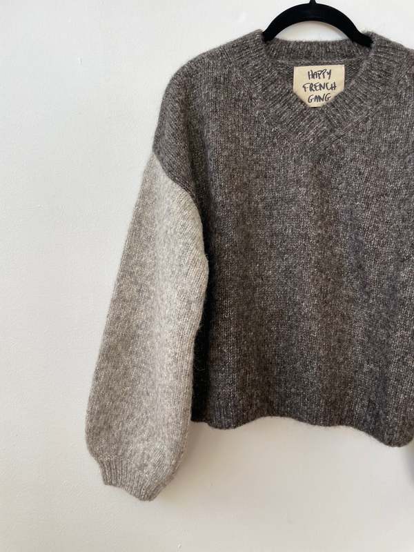 Happy French Gang Flix Sweater - Grey & Charcoal